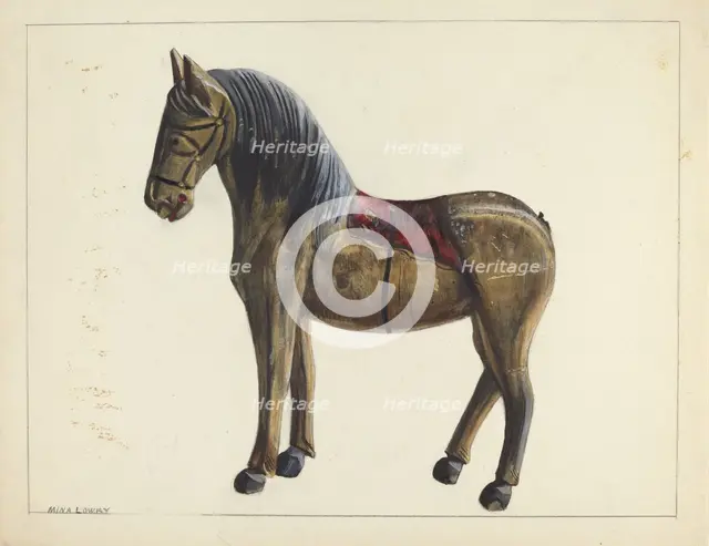 Toy Horse, c. 1939. Creator: Mina Lowry.