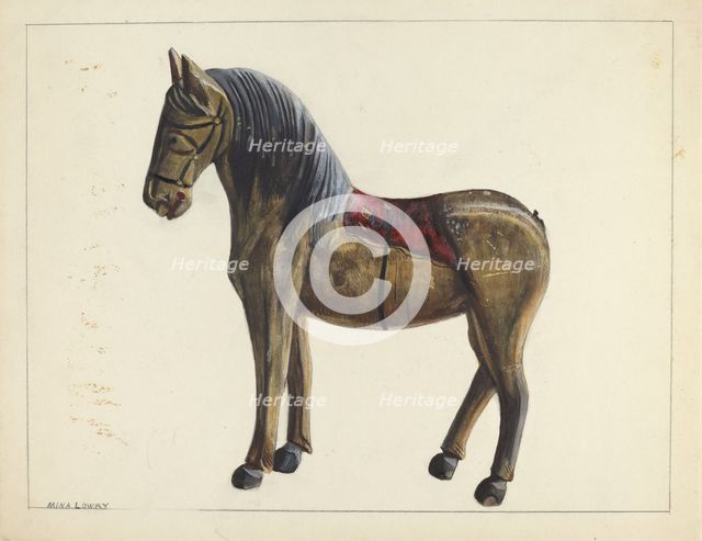 Toy Horse, c. 1939. Creator: Mina Lowry.