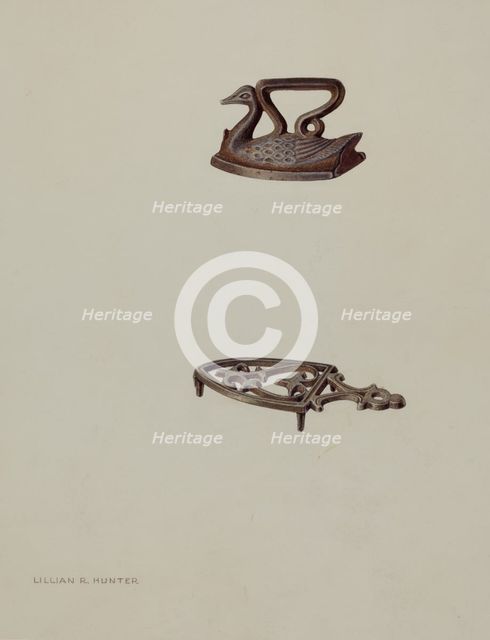 Toy Iron, c. 1937. Creator: Lillian Hunter.