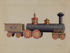 Toy Locomotive, c. 1936. Creator: John Fisk