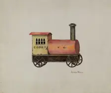 Toy Locomotive, c. 1941. Creator: John Hall