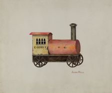 Toy Locomotive, c. 1941. Creator: John Hall