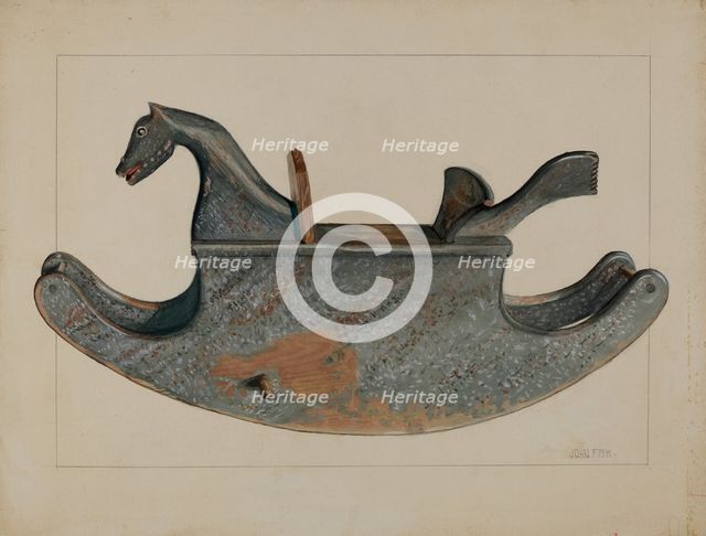 Toy Rocking Horse, c. 1936. Creator: John Fisk.