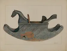Toy Rocking Horse, c. 1936. Creator: John Fisk