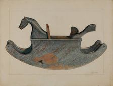 Toy Rocking Horse, c. 1936. Creator: John Fisk