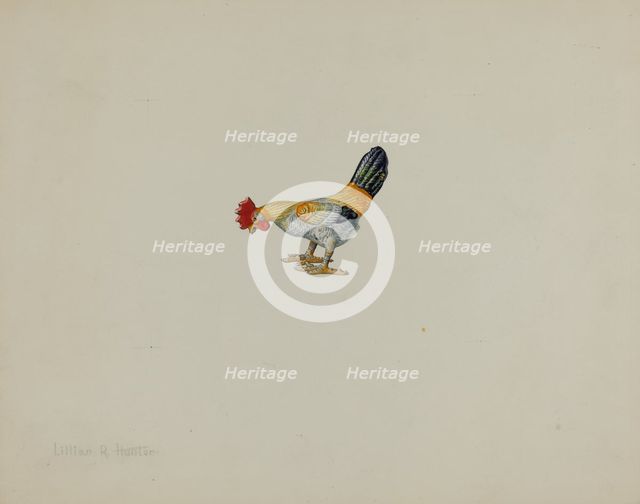 Toy Rooster, c. 1938. Creator: Lillian Hunter.