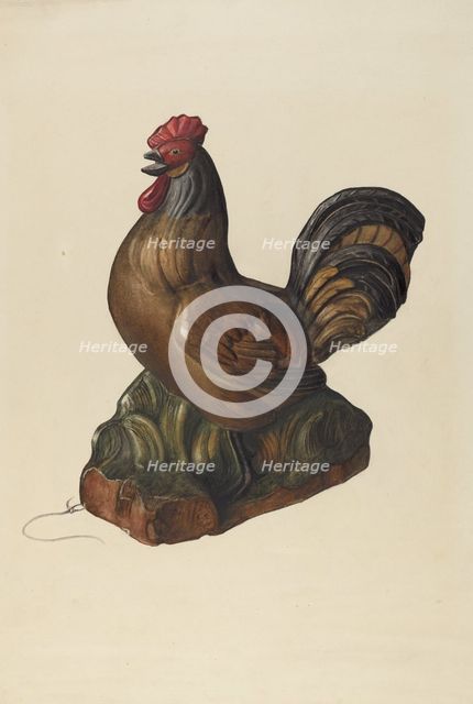 Toy Rooster, c. 1938. Creator: Mina Lowry.