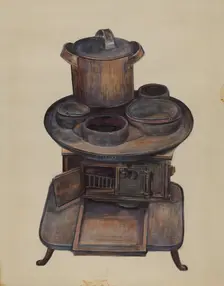 Toy Stove, 1935/1942. Creator: Mina Lowry