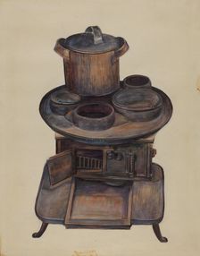 Toy Stove, 1935/1942. Creator: Mina Lowry