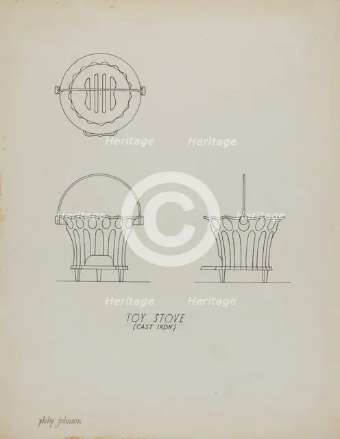 Toy Stove, c. 1939. Creator: Philip Johnson.