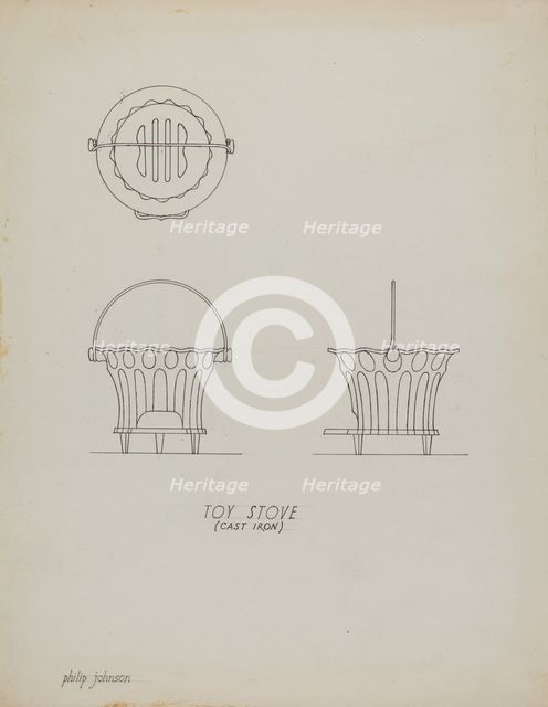 Toy Stove, c. 1939. Creator: Philip Johnson.
