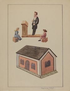 Toy School House, c. 1936. Creator: Eugene La Foret