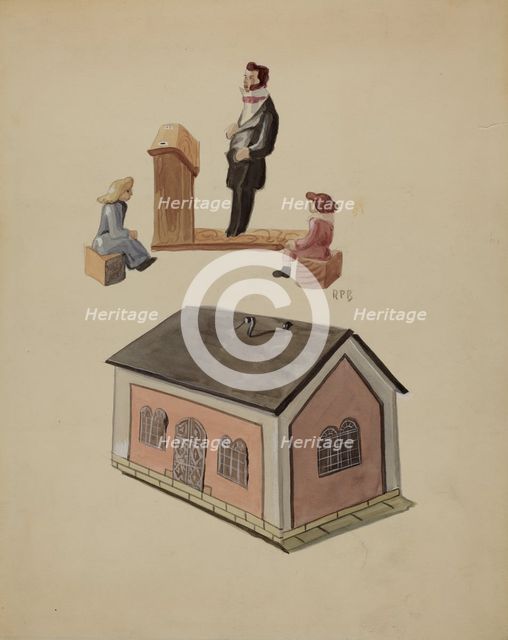 Toy School House, c. 1936. Creator: Raoul Du Bois.