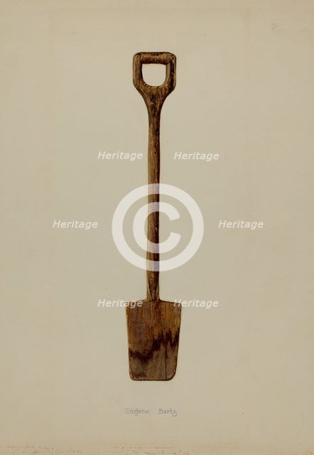 Toy Shovel, c. 1937. Creator: Eugene Bartz.