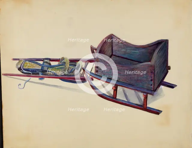 Toy Sleigh, c. 1936. Creator: Mina Lowry.