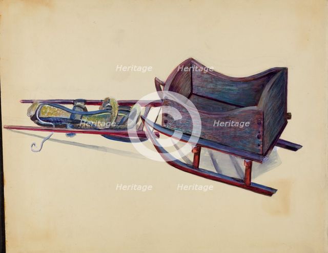 Toy Sleigh, c. 1936. Creator: Mina Lowry.