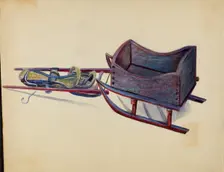 Toy Sleigh, c. 1936. Creator: Mina Lowry