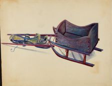 Toy Sleigh, c. 1936. Creator: Mina Lowry