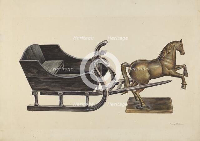 Toy Sleigh, c. 1937. Creator: James McLellan.