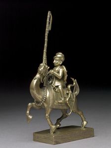 Toy soldier with camel and matchlock, 1790-1795