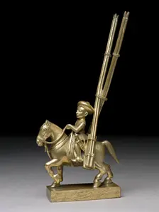 Toy soldier with horse and rocket-launchers, 1790-1795