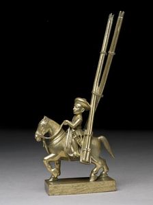 Toy soldier with horse and rocket-launchers, 1790-1795