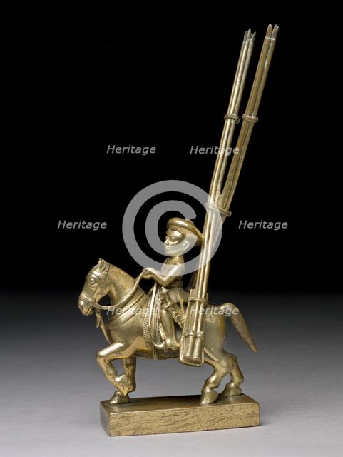 Toy soldier with horse and rocket-launchers, 1790-1795. Artist: Unknown.