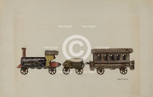 Toy Train, 1935/1942. Creator: George File.