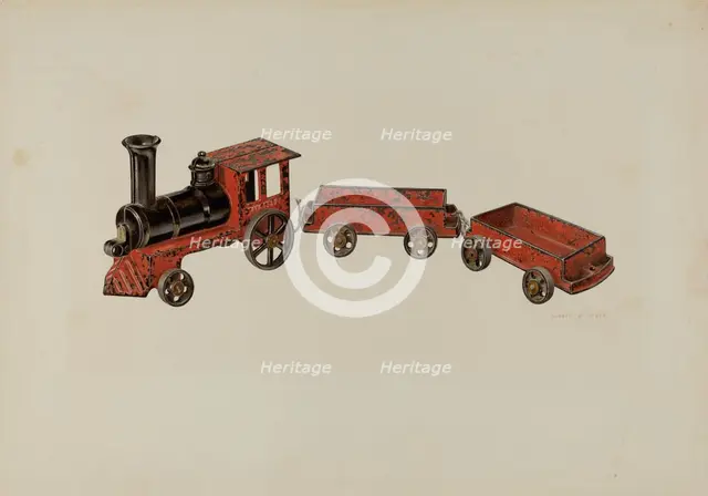Toy Train, c. 1940. Creator: Robert Clark.