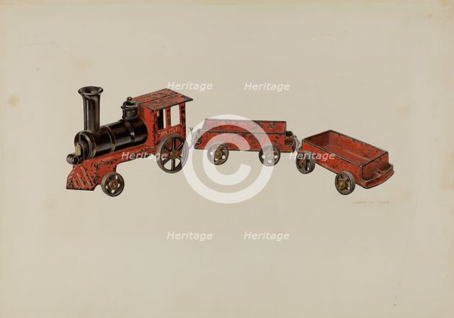 Toy Train, c. 1940. Creator: Robert Clark.
