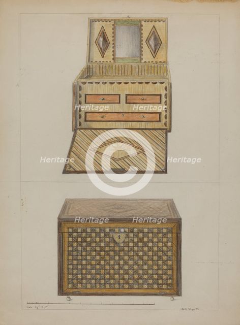 Toy Trunk, c. 1936. Creator: Edith Magnette.