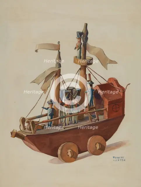 Toy Warship, 1935/1942. Creator: Frances Lichten.