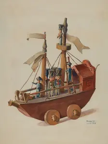 Toy Warship, 1935/1942. Creator: Frances Lichten