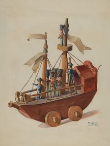 Toy Warship, 1935/1942. Creator: Frances Lichten