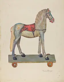 Toy Wooden Horse, 1935/1942. Creator: David Ramage