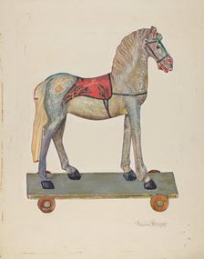 Toy Wooden Horse, 1935/1942. Creator: David Ramage