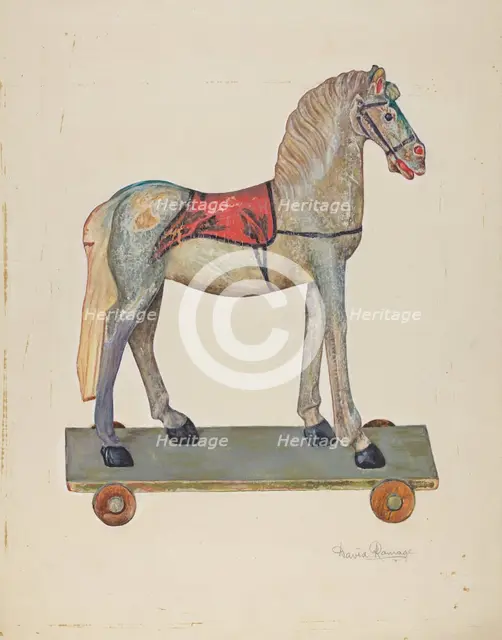 Toy Wooden Horse, 1935/1942. Creator: David Ramage.