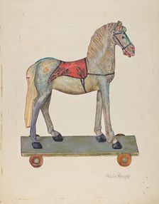 Toy Wooden Horse, 1935/1942. Creator: David Ramage