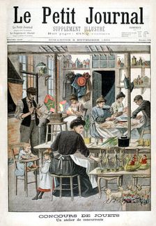 Toymaking contest: workshop of competitors, 1901