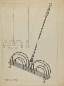 Toast Rack, c. 1936. Creator: Mildred Ford