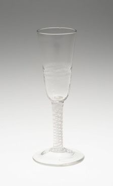 Toasting Ale Glass, England, c. 1760. Creator: Unknown
