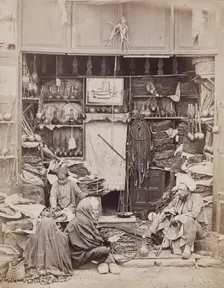 Tobacco and Pipe Shop, Cairo, 19th century. Creator: Pascal Sébah