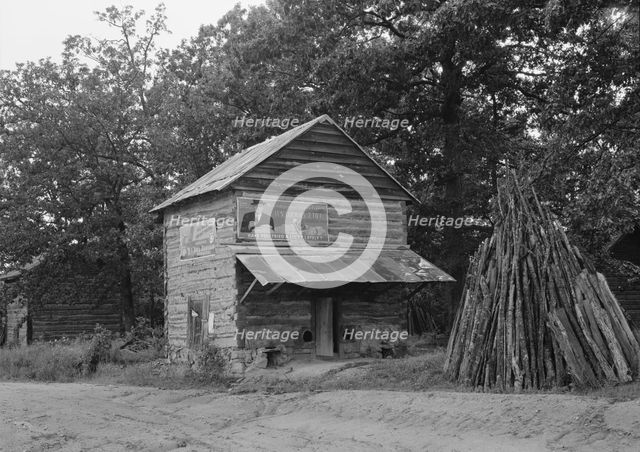 Tobacco barn near Gordonton, North Carolina, 1939. Creator: Dorothea Lange.