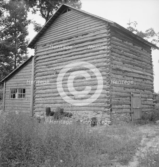Tobacco barn and shed, Person County, North Carolina, 1939. Creator: Dorothea Lange.