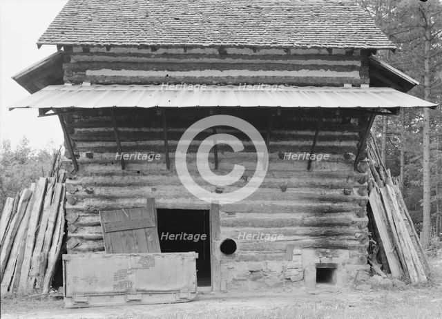 Tobacco barn ready for "putting in", Person County, North Carolina, 1939. Creator: Dorothea Lange.