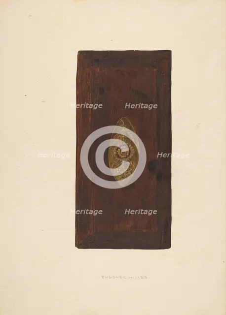 Tobacco Box Cover, c. 1937. Creator: Eugene C. Miller.