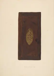 Tobacco Box Cover, c. 1937. Creator: Eugene C. Miller