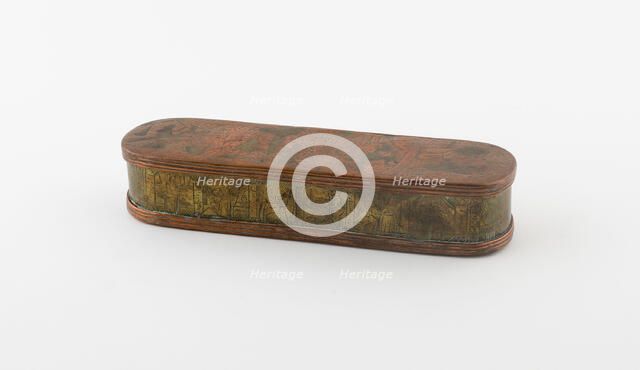 Tobacco Box with Scenes Related to the Crucifixion, Amsterdam, 18th century. Creator: Unknown.