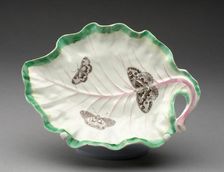 Tobacco Leaf Dish, Worcester, c. 1760. Creator: Royal Worcester