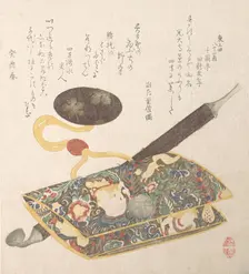 Tobacco Pouch and Pipe, 1813. Creator: Kubo Shunman